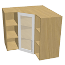 Upper corner cabinet