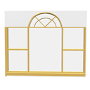 Five Panes Window With Wall Part