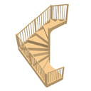 Triple winder staircase