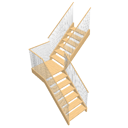 Quarter landing staircase