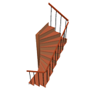 Square spiral staircase