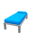 Blue child bed