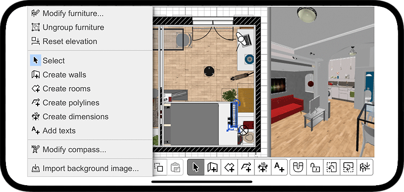 Sweet Home 3D Mobile App Features