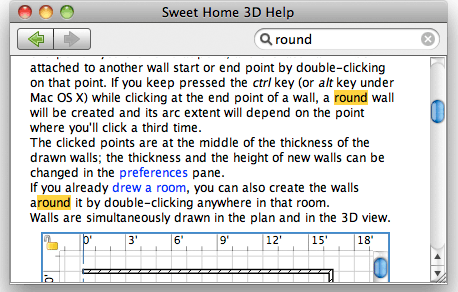 Sweet Home 3D 3.1. highlighted search