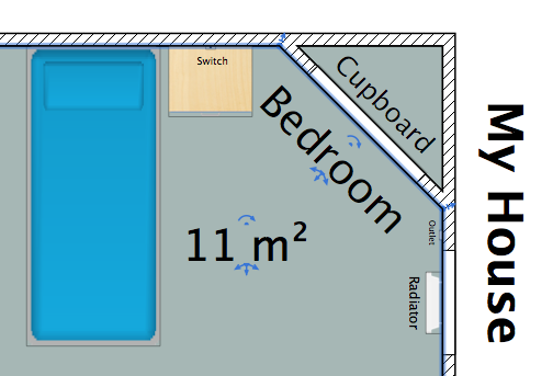 Sweet Home 3D 3.6. text rotation